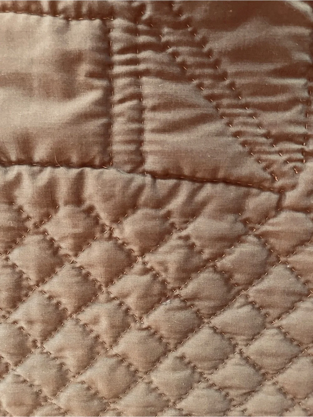Rustic Plaid Pinwheel Patchwork Quilt Cabin Lodge Cottagecore Brown Tan